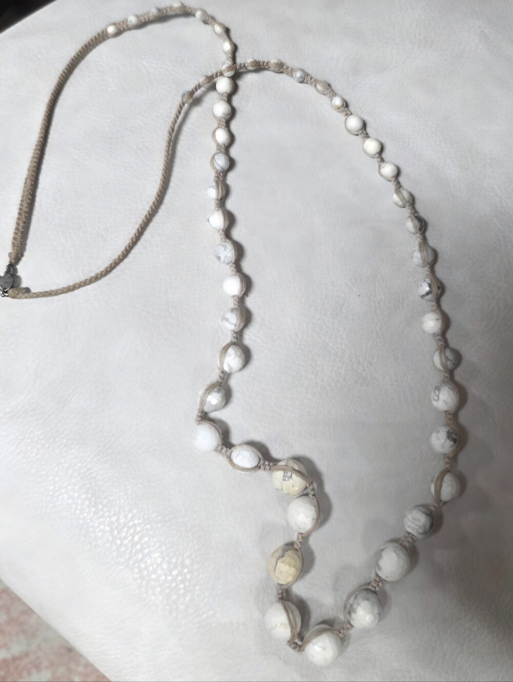 Chan Luu hand-knotted gemstone necklace Witg Silver Lock